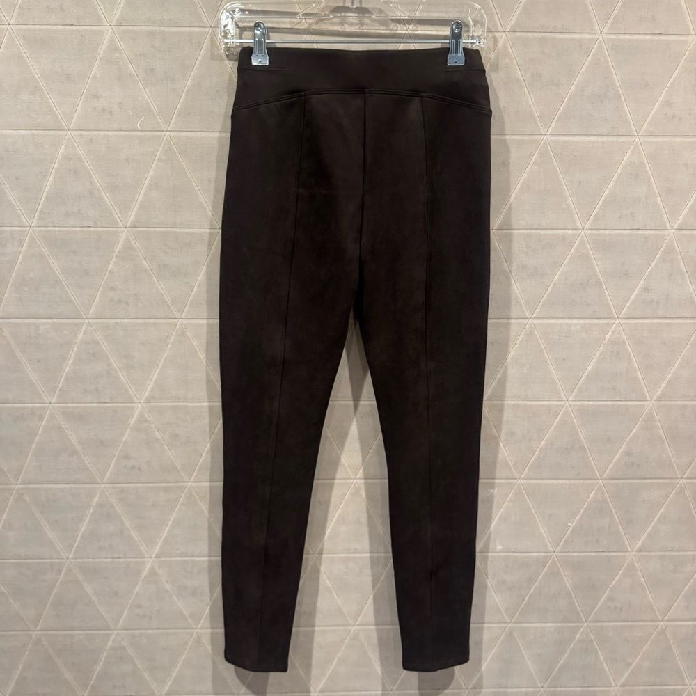 SPANX Faux Suede Leggings, chocolate NWT - Picture 6 of 7